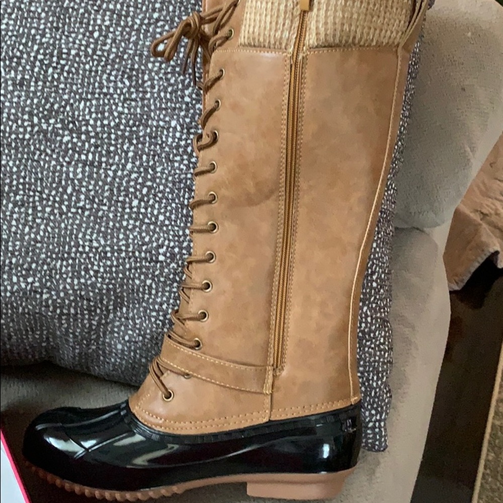 Lace up cold weather boots